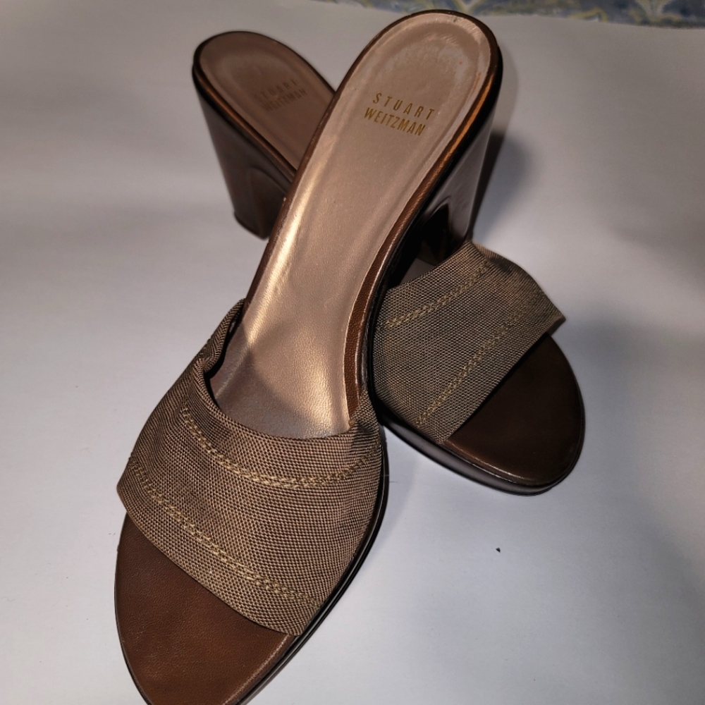 Stuart Weitzman Wedge Slides - image 1